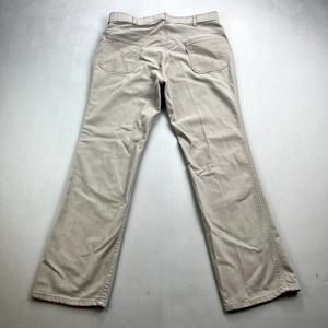 Levis Skosh Pants Mens 33 Tan Chino Khaki Straight Leg White Tab Made in USA 80s